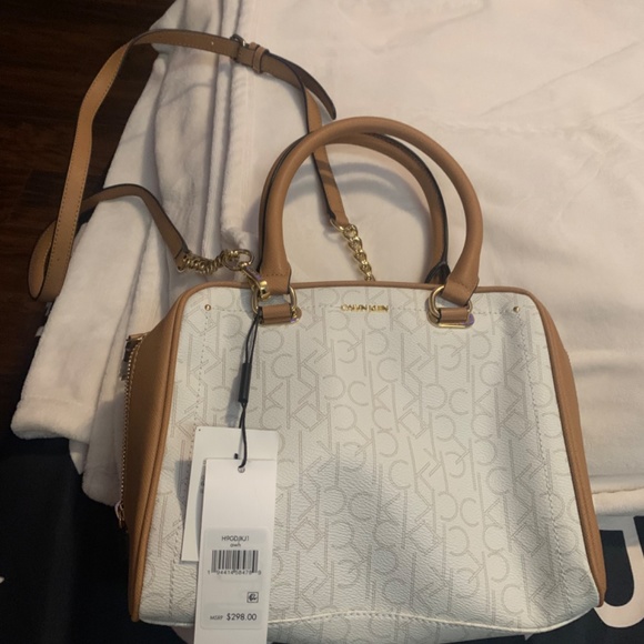 Calvin Klein beige and tan purse - Picture 6 of 6